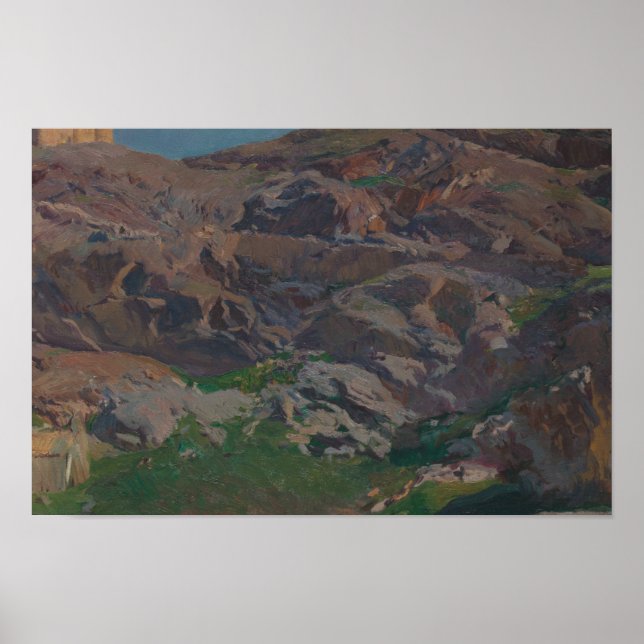 Poster Joaquin Sorolla - Castelo de San Servando, Toledo (Frente)