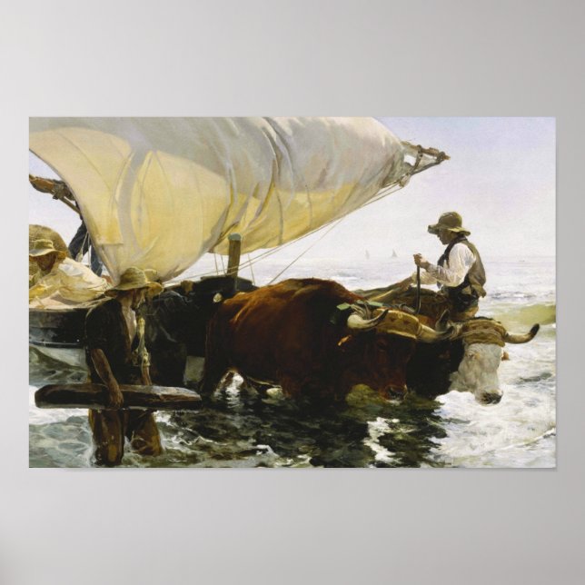 Póster Joaquin Sorolla - O Regresso da Pesca (Frente)