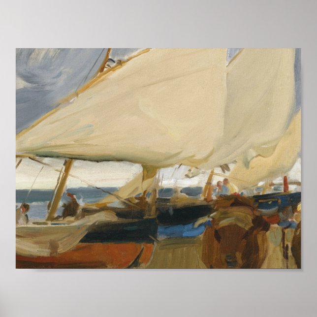 Póster Joaquin Sorolla - Praia de Valencia (Frente)