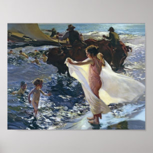 Póster Joaquín Sorolla- que banha o tempo