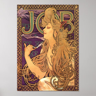 Poster Job by Alfons Mucha - Art Nouveau
