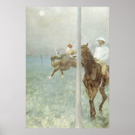 Póster Jockeys Antes da Corrida por Edgar Degas