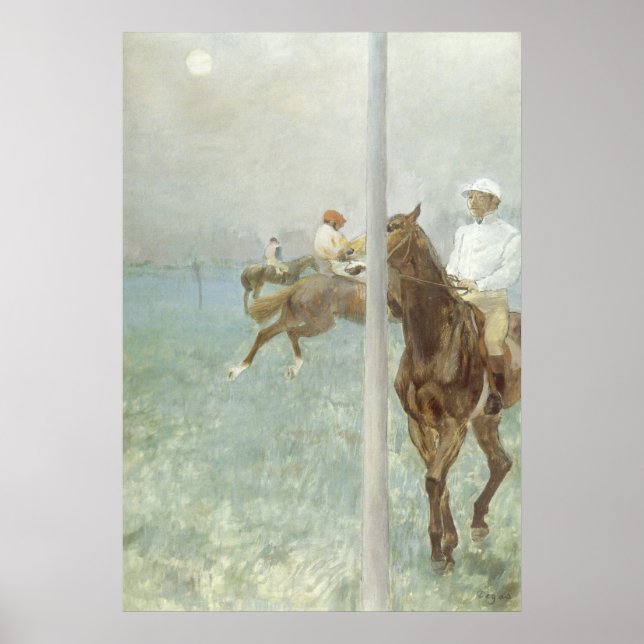 Póster Jockeys Antes da Corrida por Edgar Degas (Frente)