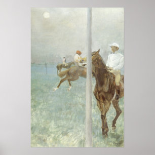 Póster Jockeys Antes da Corrida por Edgar Degas
