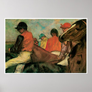 Póster Jockeys, Edgar Degas