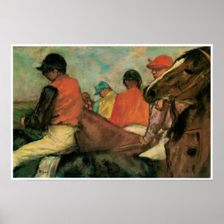 Póster Jockeys, Edgar Degas