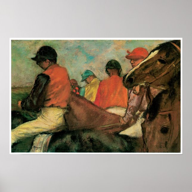 Póster Jockeys, Edgar Degas (Frente)