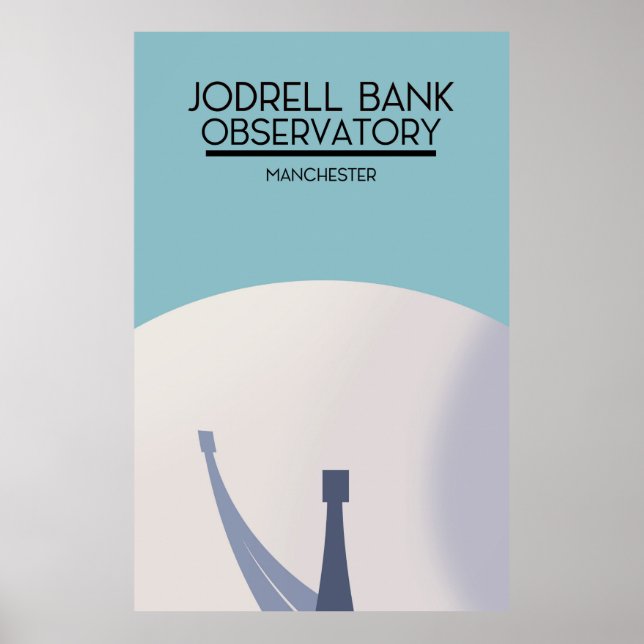 Poster Jodrell Bank Observatory Space Art. (Frente)