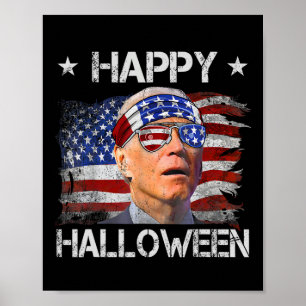 Poster Joe Biden engraçado quarto 4 de julho Feliz Hallow