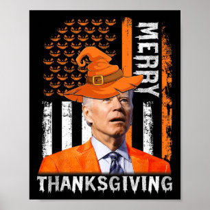 Poster Joe Biden Happy Halloween Feliz Ação de Graças US