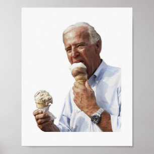 Poster Joe Biden Sorvete Meme