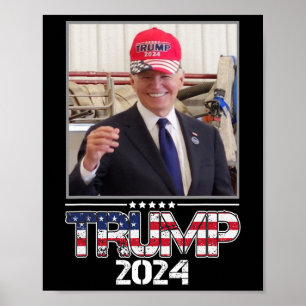 Poster Joe Biden Vestindo Uma Eleição Do Chapéu Trump 202