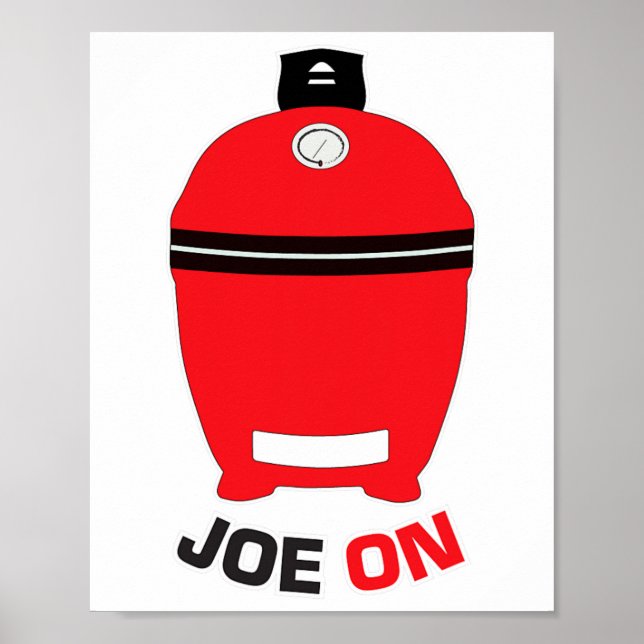 Poster Joe No Red Churrasco Griling Low E Slow Kamado Cha (Frente)