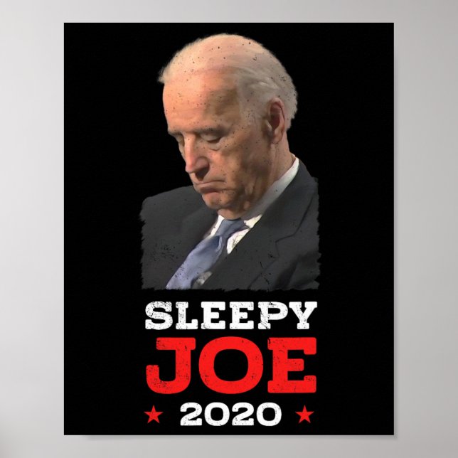 Poster Joe Sonolento - Engraçado Joe Biden Eleição Políti (Frente)
