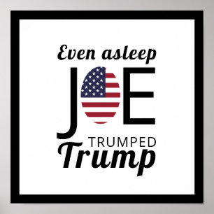 Poster Joe Trumped Trump, American Flag