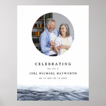 JOEL Minimalista Água do Oceano Foto Funeral Bem-v