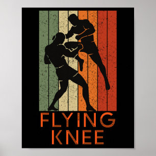 Poster Joelho Voador Legal de Mma, Kickboxing e Muay Thai