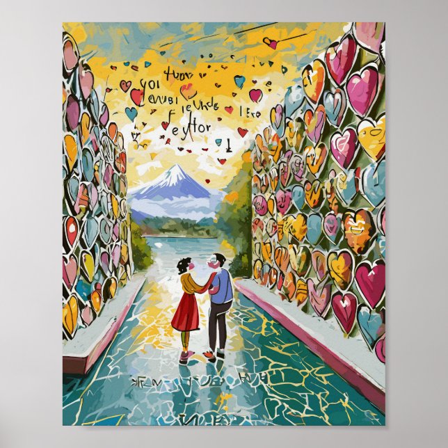 Poster Jogada Poética: Muro de Poesia do Amor Magnético (Frente)