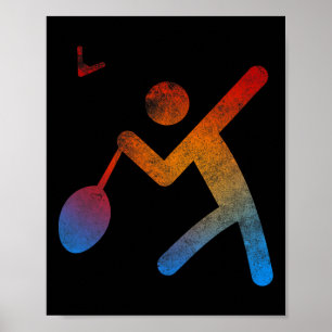 Poster Jogador Badminton Champion T Shirt Toque Racket De