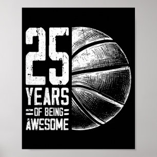 Poster Jogador Basquete 25 Anos Basquete Velho 25º Smi