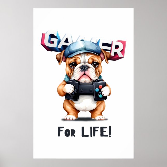 Poster Jogador Buldogue Para A Vida (Frente)