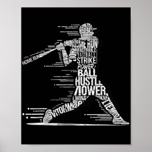 Poster Jogador Bysebyll Bysebyll Tipografia Silhueta
