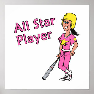 Póster Jogador de All Star - menina