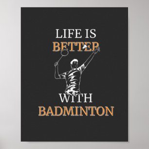 Poster Jogador de Badminton