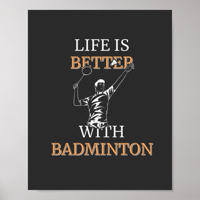 Poster Jogador de Badminton (Frente)