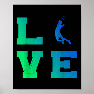 Poster Jogador de Badminton de Squash Badminton Masculino