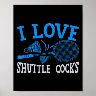 Poster Jogador de Badminton Divertido - Correspondência P