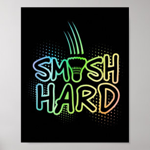 Poster Jogador de Badminton do Gráfico do Duro Smash Joga