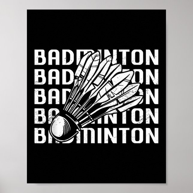 Poster Jogador de Badminton do Shuttle 0 (Frente)