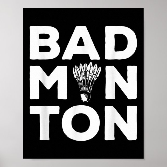 Poster Jogador de Badminton do Shuttle 1 (Frente)
