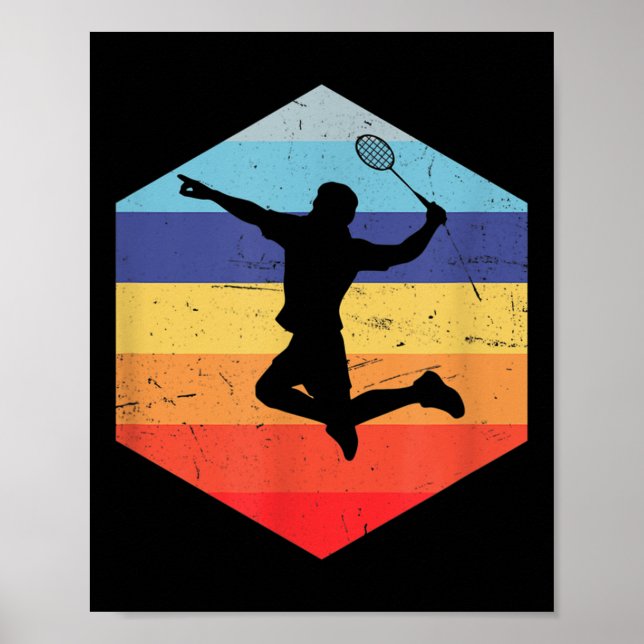Poster Jogador de Badminton do Squash Mens (Frente)