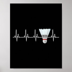 Poster Jogador de Badminton Engraçado de Pulso Engraçado