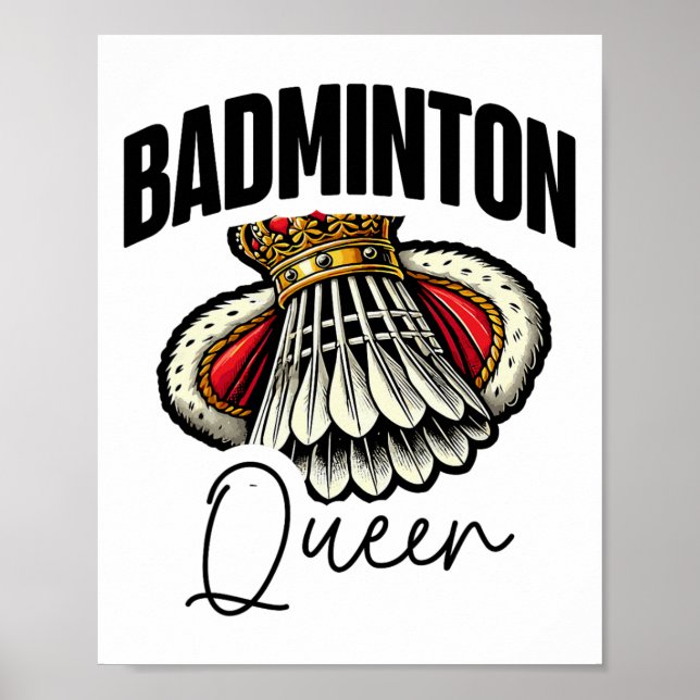 Poster Jogador de Badminton Engraçado Design 19 (Frente)