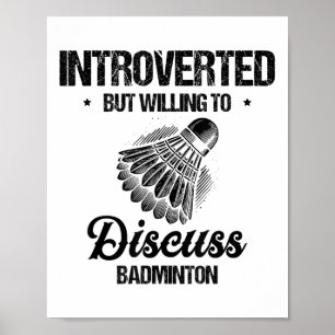 Poster Jogador de Badminton Engraçado Design 8