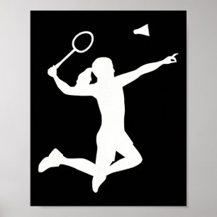 Poster Jogador de Badminton feminino