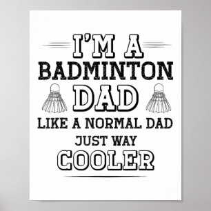 Poster Jogador de Badminton, Pai de Camisas de Badminton
