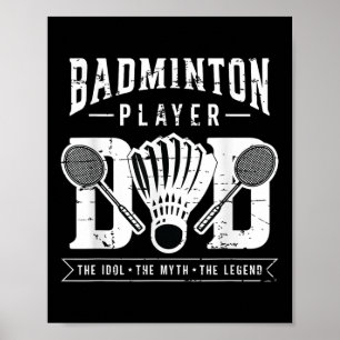Poster Jogador De Badminton Pai Do Jogador De Shuttle Bad