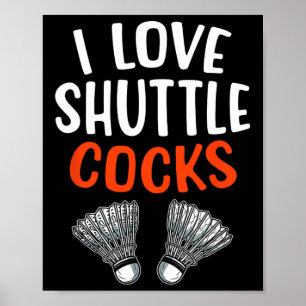 Poster Jogador de Badminton Sarcástico Corresponder Piada