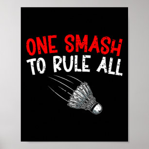 Poster Jogador de Badminton Sarcástico Corresponder Piada