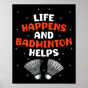 Poster Jogador de Badminton Sarcástico Corresponder Piada
