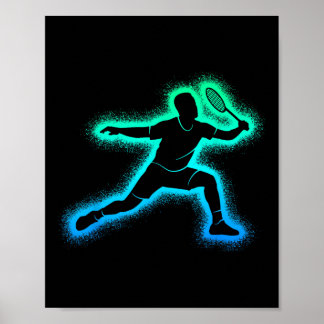 Poster Jogador de Badminton Shuttle Men Crianças Badminto