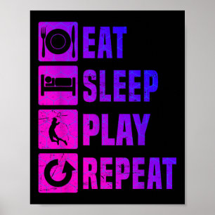Poster Jogador de Badminton Squash Tênis de Mesa Feminino
