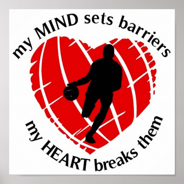 PÓSTER JOGADOR DE BASKETBALL DE BARREIRA (Frente)