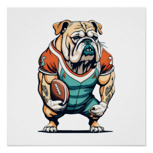 Póster Jogador de Basquete Amante de Cachorros