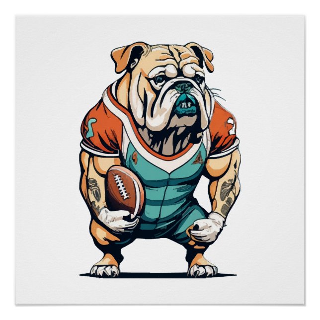 Póster Jogador de Basquete Amante de Cachorros (Frente)