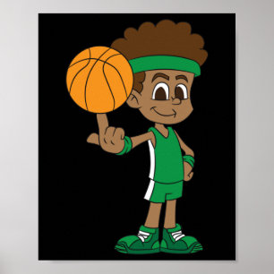 Poster Jogador De Basquete Apontou O Dedo